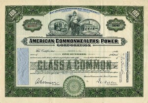 American Commonwealths Power Corporation - Stock Certificate